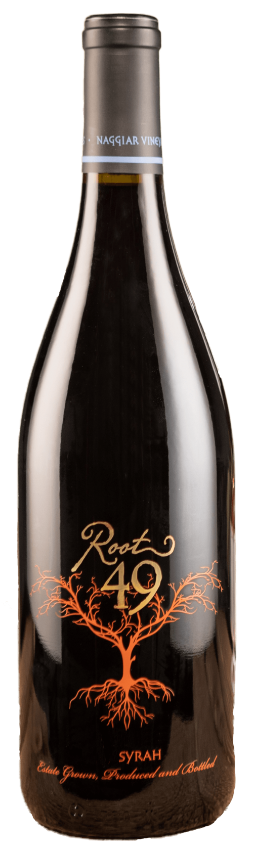 Root 49 Syrah wine bottle