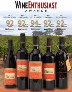 Wine Enthusiast Awards Naggiar winery